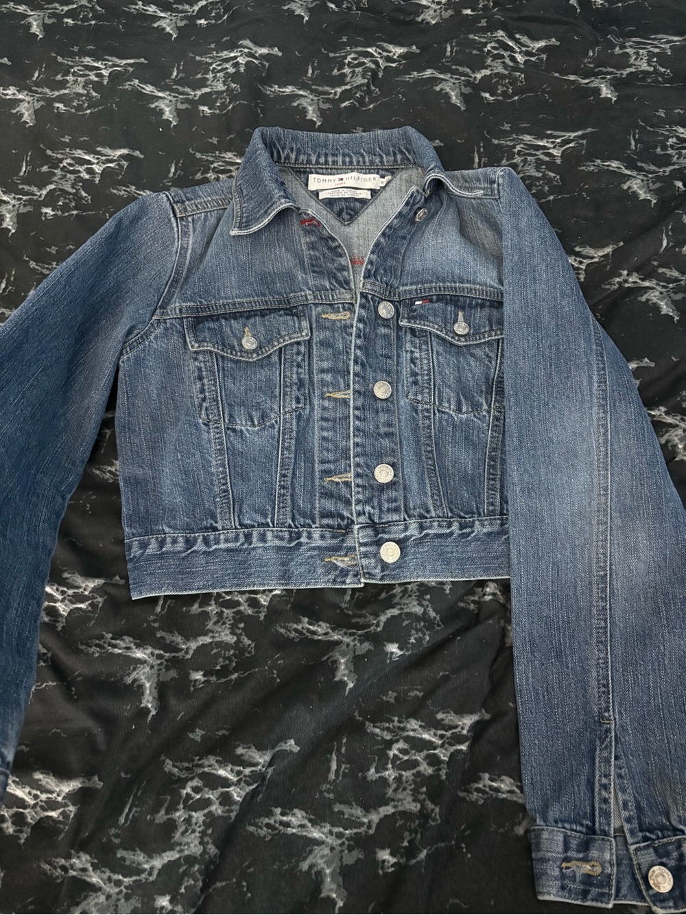 Cropped denim jacket